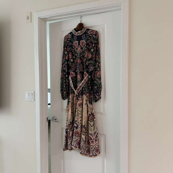 Farm Rio Marvelous Garden Black Midi Dress - Picture 5 of 7